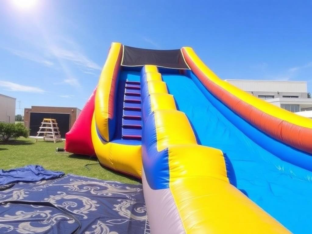 Dual Lane Dry Slide inflatable rental